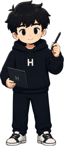 Hypo, the studio’s character, holding a tablet and pen, ready to take notes